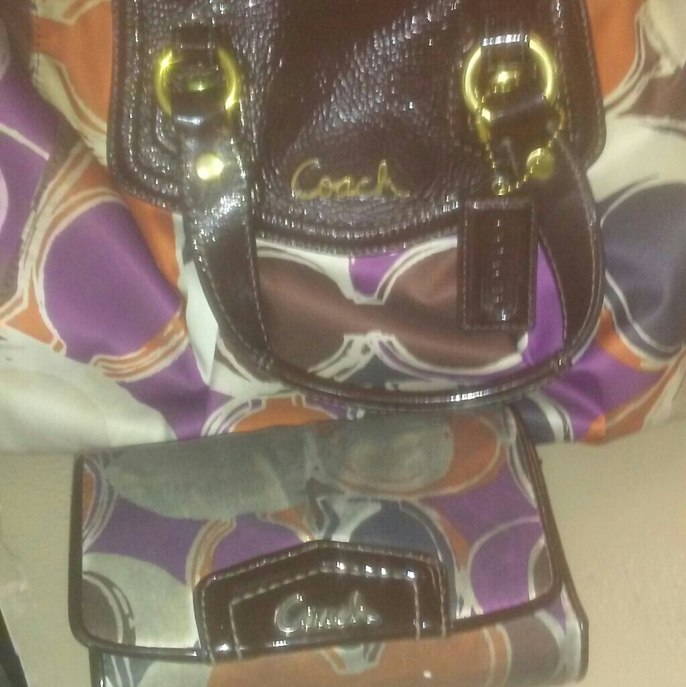 Coach purse and wallet